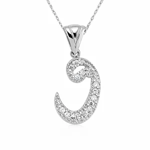 Gümüş Bayan Vav Kolye