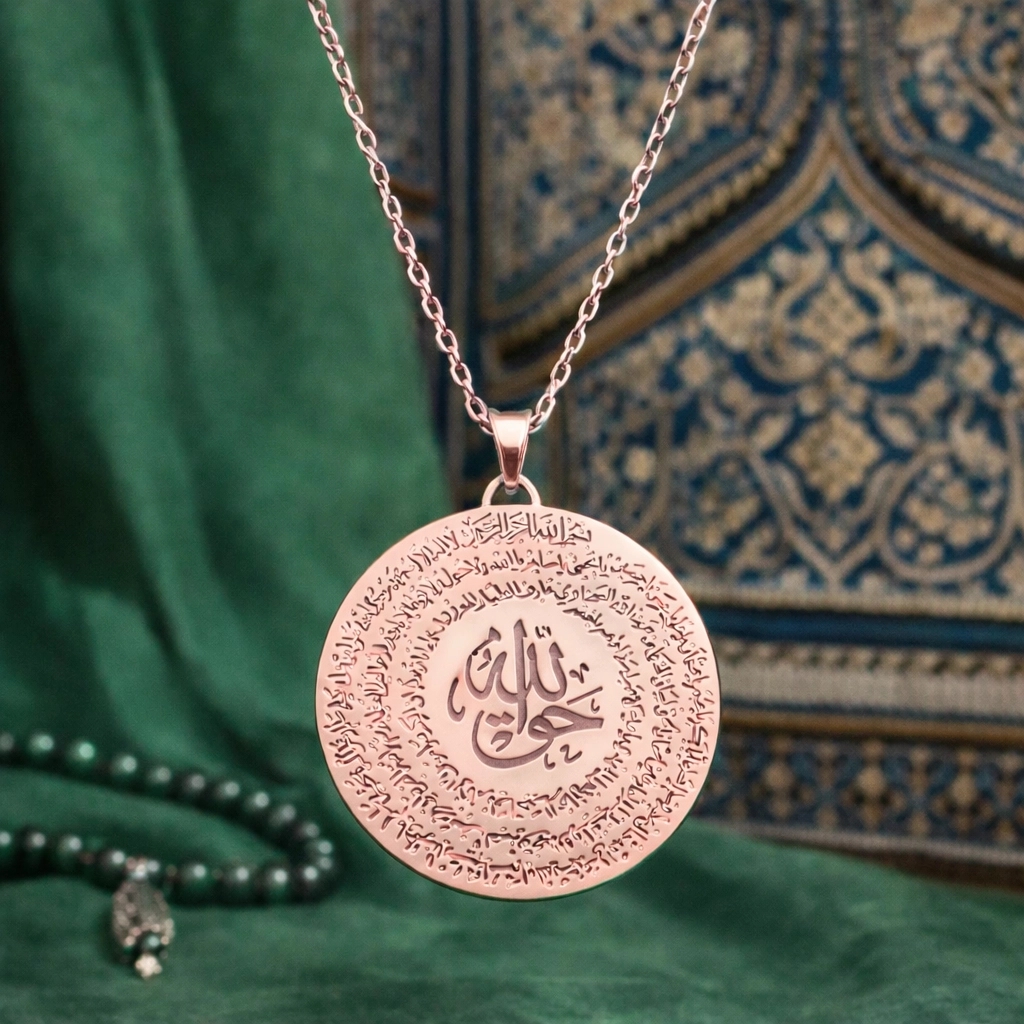 Gümüş Rose El Hakkanî Mührü Bayan Kolye - Görsel 2